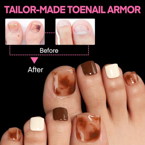 UNA GELLA Square Toe Nail Tips Big Long 312Pcs 15Sizes, Full Cover Soft Gel Toe Nail Tip Pre-Etched Fake Acrylic Toe Nail Press Ons for Big Toe Nail Extensions Pedicure Home DIY Nail Salon Soak Off