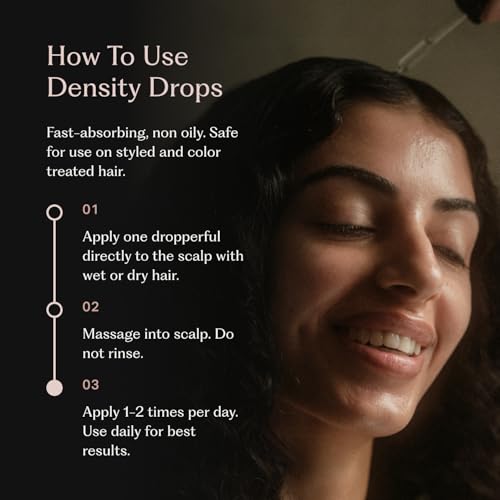 Under Your Skin Density Drops Hair Serum for Thinning Hair, Thicker Fuller-Looking Hair, Reduces Shedding, Clinically Tested Scalp Treatment with Capilia Longa, 90-Day Results, 30mL