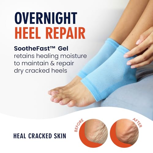 Dr. Frederick's Original Moisturizing Heel Socks for Dry Cracked Heels Treatment - 6 Pairs - Infused with Naturally Nourishing Oils and Butters - Stocking Stuffers for Adults - Power Pack