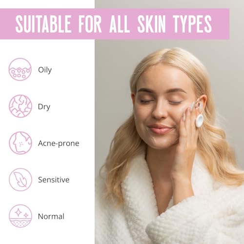flexii¢ç Silicone Face Scrubber - Gentle Facial Scrubber for Sensitive Skin, Exfoliating Face Scrubber, Face Wash Brush, Facial Cleansing Brush for Men and Women - Pink