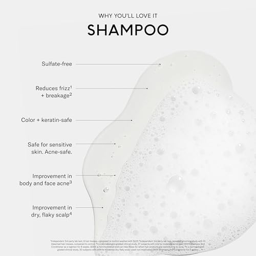 SEEN Shampoo, Fragrance Free - Non-Comedogenic & Hair Shampoo- Dermatologist-Developed - Safe for Sensitive, Eczema & Acne Prone Skin