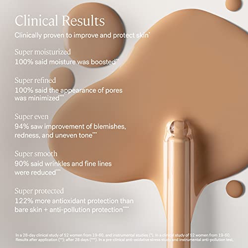 ILIA - Super Serum Skin Tint SPF 40 | Non-Comedogenic, Vegan, Lightweight to Help Against Blue Light, + Pollution while Hydrating, Smoothing, + Refining (Bom Bom ST5, 1 fl oz | 30 ml)
