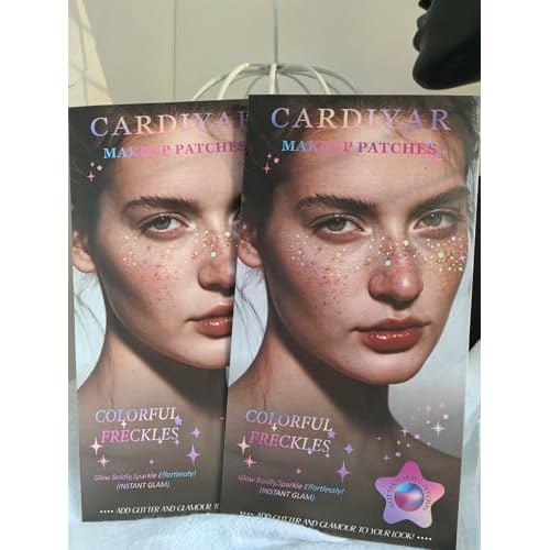 Glitter Freckles, 24PCS Glitter Freckles Face Tattoo, Sparkle Freckles for Women, Waterproof Gold Temporary Face Tattoos Glitter Glow Up Patches Makeup Patches (Holographic 6pcs)
