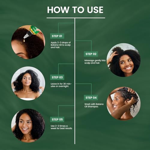 Dersie Batana Oil for Hair Growth Kit ? 100% Pure Batana Oil & Batana Shampoo Sourced from Honduras ? Promotes Hair Growth & Nourishes Scalp ? For Hair Loss, Thinning Hair, Dry, Damaged & Curly Hair