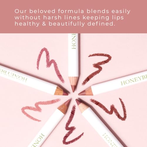 Honeybee Gardens Irresistible Lip Liner In Perfection, Mocha Rose Color, Long-Lasting, Gluten-Free, Vegan, 0.04 oz