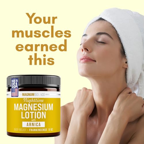 Nighttime Magnesium Lotion with Arnica ? Soothing Relief & Relaxation, Highly Concentrated Magnesium for Muscles & Joints ? Apply to Legs or Feet Before Bed ? Skin-Friendly