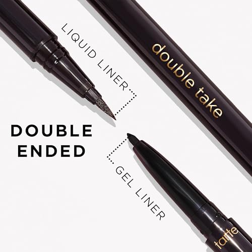 tarte double take eyeliner ? 2-in-1 Pencil Eyeliner for Bold All-Day Wear, Waterproof, Easy to Apply, Vegan, Cruelty-Free