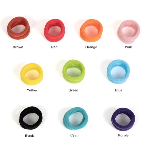 100PCS Black Hair Ties, Soft Nylon Ponytail Holders - Strong, Stretchy & Snag-Free Hair Bands, Perfect for Updos & Braids - Women & Girls Men Kids Toddler
