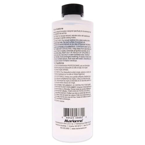 Pure Acetone Nail Polish Remover by Marianna for Women - 16 oz Nail Polish Remover