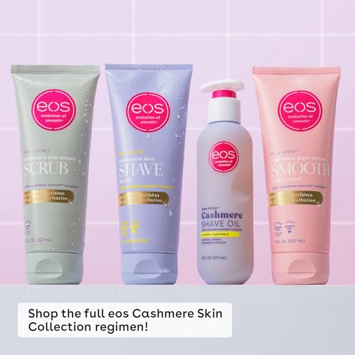 eos Cashmere Skin Collection Pre-Shave Scrub- Vanilla Cashmere Scented, Exfoliating Body Scrub, 7 fl oz