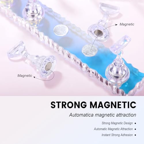 Nail Art Tools, Nail Holder for Painting Nails, 15 PCS Nail Art Brushes, 5 PCS Nail Dotting Tool, Nail Stand for Home DIY & Salon Nail Art Design