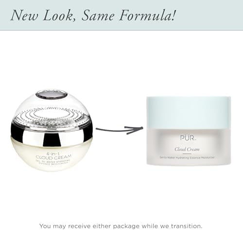 PÜR MINERALS Face Moisturizer for Women & Men, 4-in-1 Cloud Cream - Hydrating Facial Moisturizer That Hydrates, Soothes, Smooths, & Primes Skin - Anti-Aging Face Cream for Fine Lines & Wrinkles,1.7 Oz