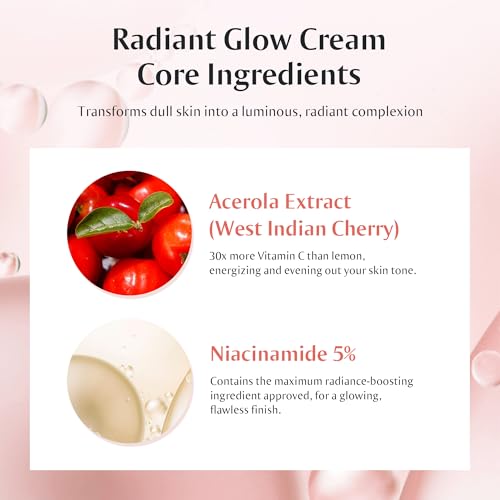 [Redence] 5% Niacinamide & Triple Hyaluronic Acid Skin Barrier Moisturizer Cream for Even Tone, Deep Hydration & Sensitive Skin Care, 1.69 fl oz