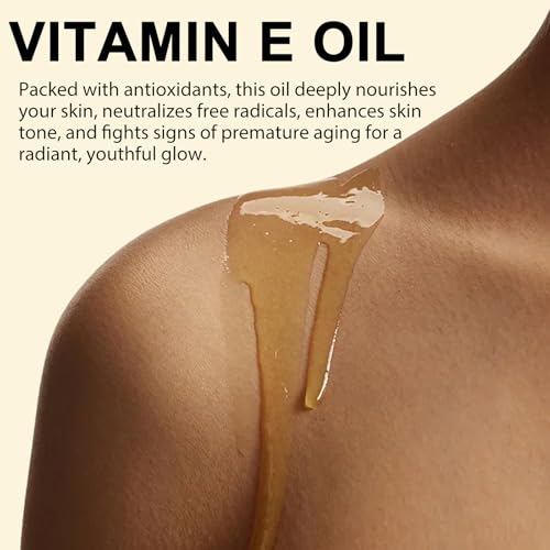 100% Pure Vitamin E Oil 75,000 IU - for Fading Scars, Stretch Marks & Anti-Aging - Deep Moisturizer for Face, Neck & Body - Hexane-Free, Natural, Vegan, Non-GMO (2 fl oz)
