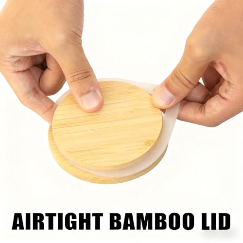 12 Pack 4 OZ Glass Candle Jars with Bamboo Lids ? Bulk Empty Candle Containers for Making Candles, DIY Craft & Storage ? Heat-Resistant Thick Glass(Green)
