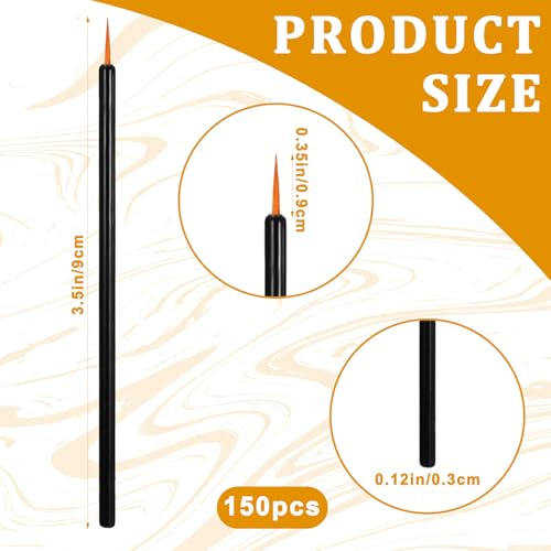 150 Pcs Disposable Eyeliner Brush Set Ultra-fine Point Eye Liner Applicator Cosmetic Eyelash Brush Wands Applicator Black Makeup Eye Liner Tools for Eyelash Lip Liquid Eyeliner Lipstick