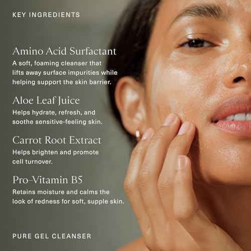 Oak Essentials Pure Gel Cleanser | Clarifying Gel Face Wash with Aloe and Amino Acids | Removes Dirt & Oil Without Drying, 5 Fl Oz