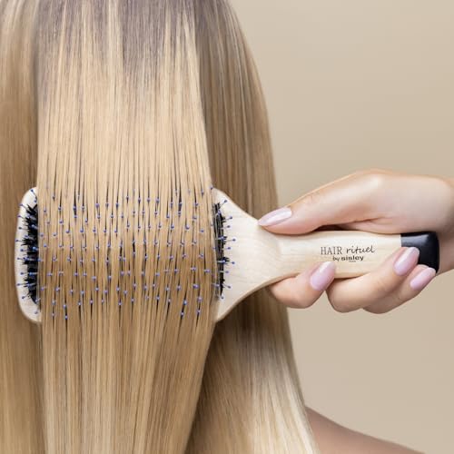 Sisley Paris Radiance Brush - Award-Winning Paddle Brush - Gently Detangles for Soft, Shiny Hair - Supple Bristles Help Stimulate the Scalp