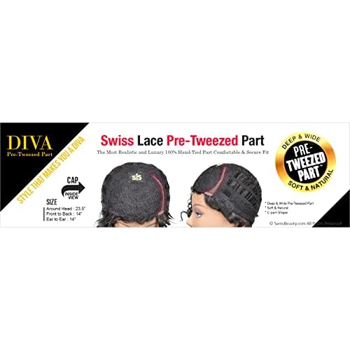 SISTER WIG Synthetic Hair Wig Diva Collection Pre Tweezed Part Diva H Sista (SOM RT BURG)