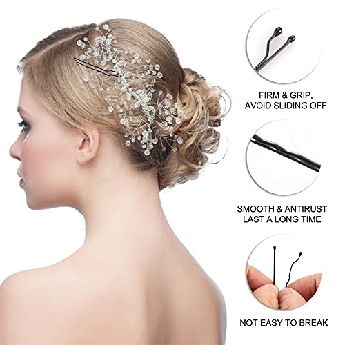 Bobby Pins - 400pcs Black Hair Pins Clips Bulk for Women - Mini Bun Pins Thin Thick for All Hairstyle Decoration - Pin Jumbo for Lady