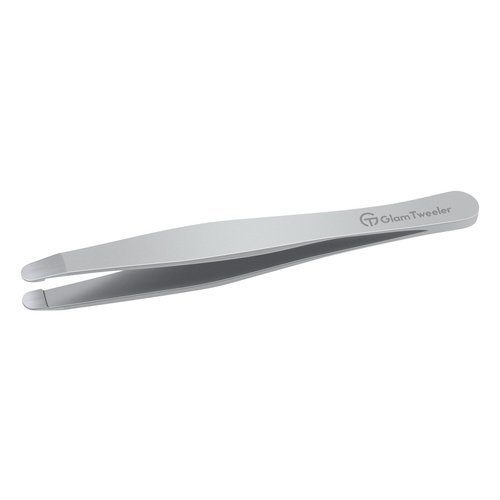Premium Hand-Made Tweezers with Safe Rounded Tip & Comfort Spring for Pain-Free Plucking, Thick Stainless Steel for Precise Grip on Eyebrows & Facial Hair, Designed for Women and Men