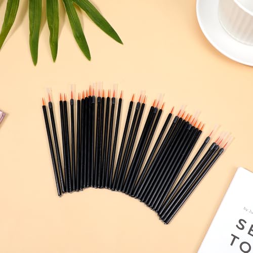 150 Pcs Disposable Eyeliner Brush Set Ultra-fine Point Eye Liner Applicator Cosmetic Eyelash Brush Wands Applicator Black Makeup Eye Liner Tools for Eyelash Lip Liquid Eyeliner Lipstick