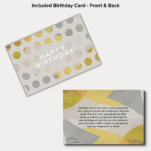 Birthday Gift Set for Women - Bath and Body Gift Set for Her, Relaxing Spa Kit Package, Self Care Gift Basket for Mom, Wife Friend Sister by ZAAINA (PREMIUM Birthday Spa Set w/ Candle)