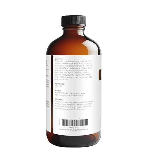 velona Argan Oil - 16 Fl Oz in Glass Bottle | 100% Pure and Natural | Morocco Oil | Skin, Body and Face Care | Nails Protector | Unrefined, Cold Pressed | Cap Kit