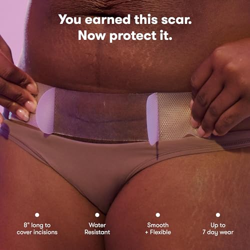Frida Mom C-Section Silicone Strips, C-Section Recovery Must Have Scar Patches, Reusable Medical Grade Treatment for Keloid Scars, Includes Case & Pouch