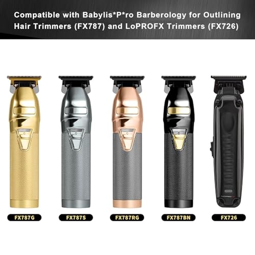 Trimmer Replacement Blade for Babyliss Pro All FX787 & FX726 Hair Trimmers,DLC 2.0 Clipper Replacement Blades Compatible with BaByliss Barberology Trimmer Blades,Black