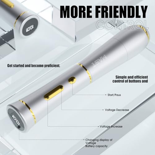 Mast Tattoo P40 Wireless Tattoo Pen Machine Rotary Tattoo Gun Gold Color Lightweight Digital Display Slim Frame for Women Aritst