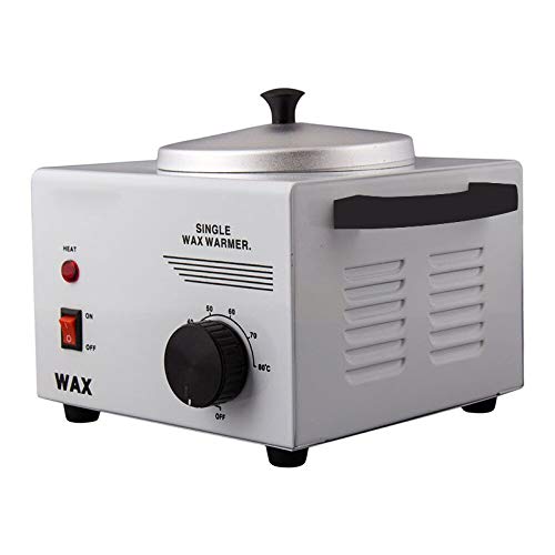 Single Pot Wax Warmer Professional Electric Wax Heater Machine Facial Skin SPA Equipment with Adjustable Temperature Set with Wood Craft Sticks（50 Pcs）