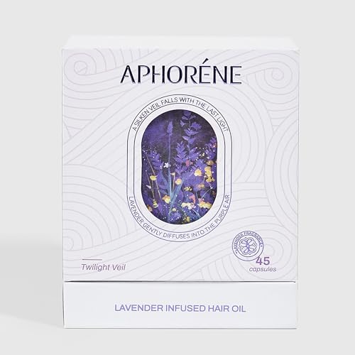 Hair Repair Oil Capsules for Frizzy or Damaged Hair ? Lightweight Leave-In Serum with Vitamins & Lavender Scent, Heat Protectant, 45 Capsules