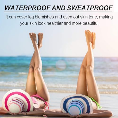 Leg Makeup Waterproof No Transfer, Flawless Looking Leg and Body Tattoos and Scar Cover up Makeup Concealer for All Skin.(3# Bronze)