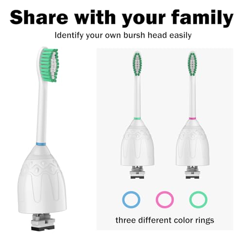 Toothbrush Heads for Philips Sonicare Replacement Brush Heads Medium Soft Dupont Bristles Electric Toothbrush Replacement Heads Fit E-Series Essence Xtreme Elite Advance and CleanCare, 6 Pack