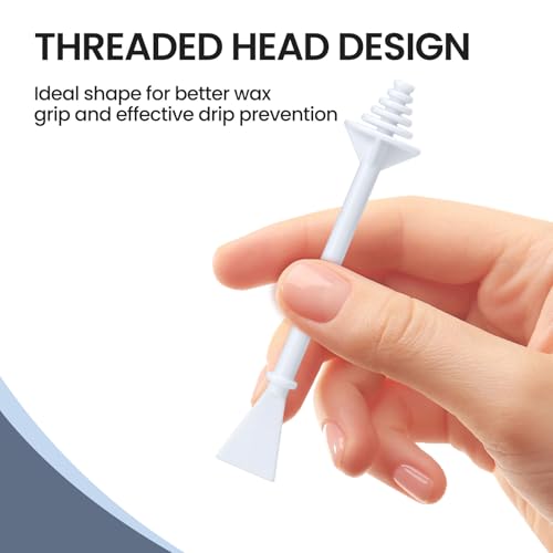 Nose Hair Wax Sticks, 60 Pcs Nose Wax Applicator Sticks with Disposable Spatulas, Nose Hair Removal & Nostril Cleaning, Nose Ear Hair Removal Wax for Men Women, Painless
