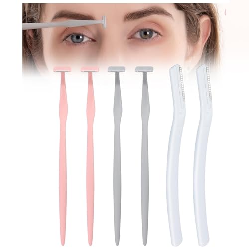 Eyebrow Razors w/Dermaplane Razors Set - Japanese Blades Razors - Small Face Razors for Peach Fuzz and Fine Hair, Multipurpose Exfoliating Dermaplaning Tools for Women and Men