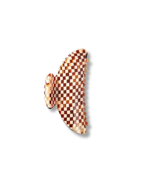 MACHETE Women Hair Clip Midi Heirloom Claw Clip, 3.5 inch Hair Clamp Fashion Hair Accessories (Tortoise Checker)