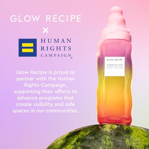 Glow Recipe Limited Edition Pride Pink Juice Water Gel Face Moisturizer - Hydrating Hyaluronic Acid, Radiance Boosting, Non-Comedogenic, Oil-Free, Long-Lasting Korean Skin Care for Oily Skin (50ml)