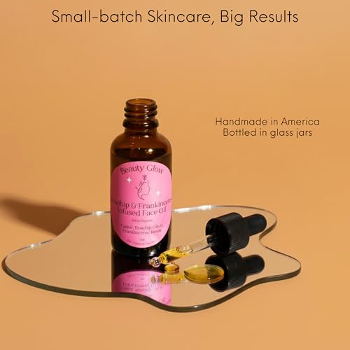 Frankincense Resin Infused Organic Castor & Rosehip Oils for Face Age Defying Miracle Facial Moisturizer Cold Pressed Serum Natural Skincare Hydrates Skin Moisturizing 1 Fl Oz
