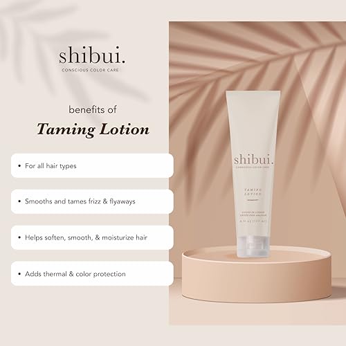 SHIBUI Taming Lotion, Frizz Control & Thermal Protection, Adds Shine & Smooths Loose Strands, Vegan & Sulfate-Free, 6 Fl Oz