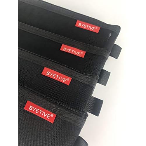 Mesh Cosmetic Bag Mesh Makeup Bag Set Nylon Bag With Zipper Toiletry Beauty Storage Bags Zipper Pouch Cosmetic Organizer Travel Accessories Kit Set Portable Storage, 8 PCS Black A
