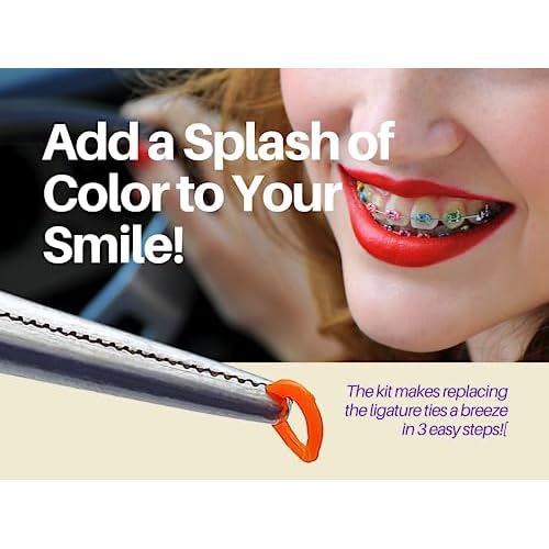 ARTMAN INSTRUMENTS Dental Braces Color Changing Kit, Orthodontic Ties Changing kit, Change The Color of Your Braces Yourself in Minutes Ligas para Brackets Ortodoncia