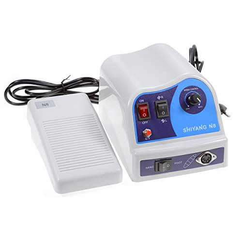 NSKI Lab Equipment Carbon Brush 45000RPM SHIYANG-N8 Micromotor Nail Drill Machine Foot Fedal Control (with H37LN)