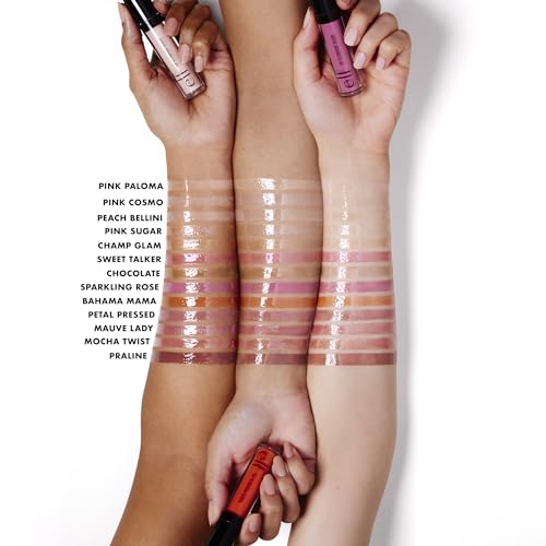 e.l.f. Lip Plumping Gloss, High-Shine Sheer Color, Hydrates & Creates Fuller Lips With Vitamin E, Vegan & Cruelty-Free, Pink Cosmo
