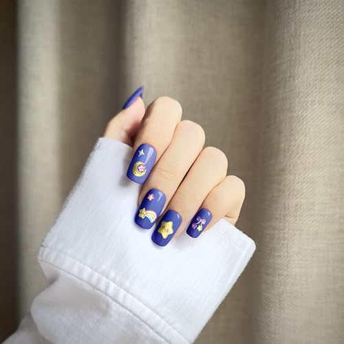 4 Sheets of 3D Nail Stickers - 289 Cute Nail Decals - Embossed Nail Stickers for Kids | Kawaii Theme - Butterfly, Flowers, Stars, Fruits, Bunny, Bears | Glow in The Dark