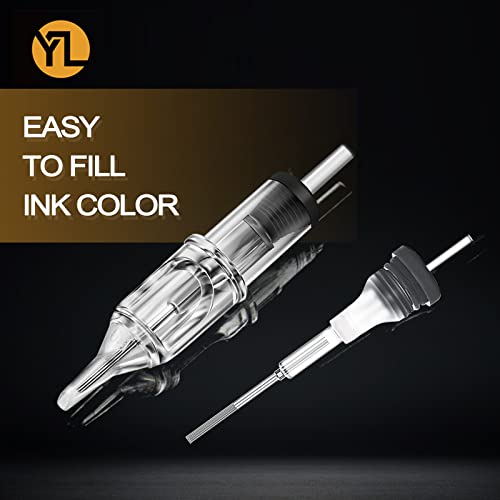 Tattoo Cartridge Needles - Yuelong 100pcs Tattoo Needles Mixed Round Liner Shader Magnum 3RL 5RL 7RL 5RS 7RS 7M1 9M1 11M1 7CM 9CM Assorted Needles with Membrane for Tattoo Artist