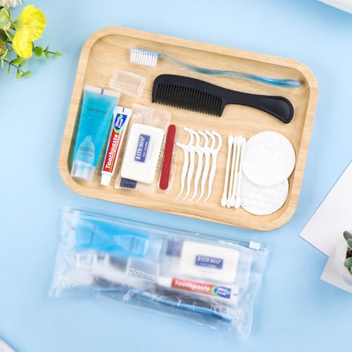 Basic Toiletry Kits, Individually Packed, Personal Hygiene Kit Bulk Homeless Care Package Supplies Travel Size Toiletry Kit for Men Women Charity Reusable Toiletry Bag (Pack of 10)
