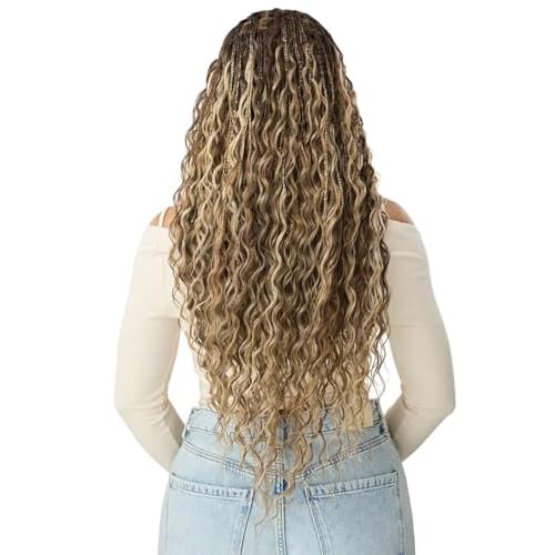 Outre 100% Full Hand Tied Whole Lace Wig - Boho Mermaid Box Braid 32" (OFF BLACK 1B)
