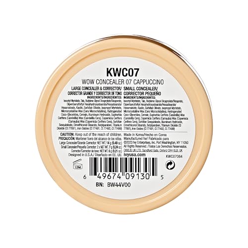 KISS NEW YORK Professional WOW Concealer, Lightweight & Long Lasting, 2 Concealer & 1 Corrector from Tattoo, Scar to Dark Circle Cover, High Coverage for Full Body & Face Makeup